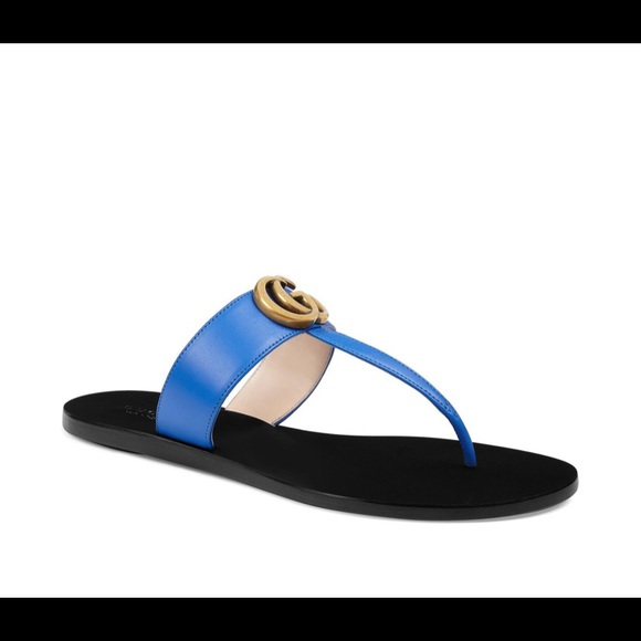 Limited Blue Gucci AUTHENTIC SANDAL - Picture 1 of 7